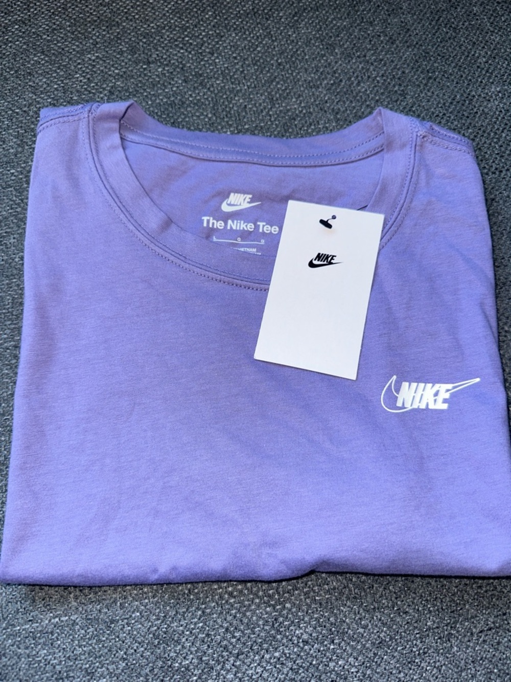 Nike Purple Sleeveless Muscle Tee with White Logo